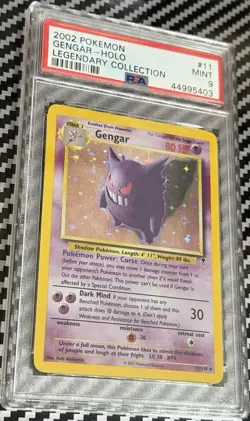 2002 Pokemon Legendary Collection #11 Gengar Holo PSA 9 Card MINT Trusted Seller - Image 2