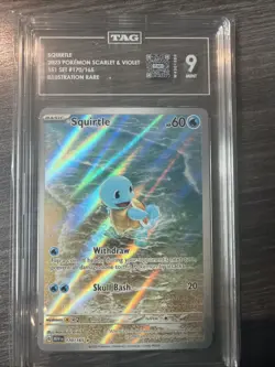 Pokemon TCG Squirtle 170/165 Scarlet & Violet 151 Illustration Rare TAG 9 - Image 1