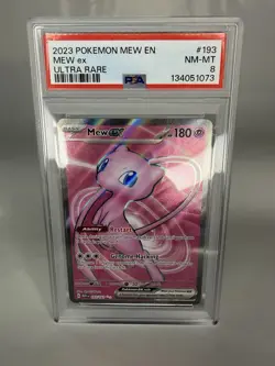 Pokemon TCG Mew ex 193/165 SV 151 Ultra Rare Full Art Holo PSA 8 - Image 3
