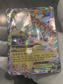 Pokemon TCG M Ampharos EX 28/98 Ancient Origins Holo Mega Ultra Rare DMG - Image 4