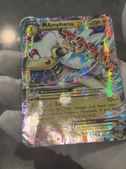 Pokemon TCG M Ampharos EX 28/98 Ancient Origins Holo Mega Ultra Rare DMG - Image 5