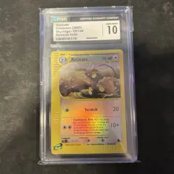 2003 Pokemon Raticate Skyridge Reverse Holo #89/144 CGC 10 Gem Mint Vintage Rare - Image 1