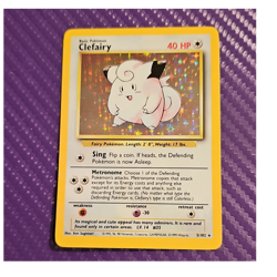 Wizards Clefairy Holo Rare 5/102 Base Set 40 HP English Pokemon TCG 1999 - Image 1