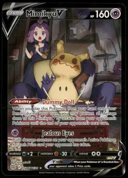 Pokemon Mimikyu V Ultra Rare SWSH09: Brilliant Stars Trainer Gallery TG16/TG30 - Image 1