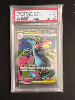 PSA 10 Mega Charizard X ex 109/094 Pokemon Phantasmal Flames ENGLISH GEM MINT - Image 1