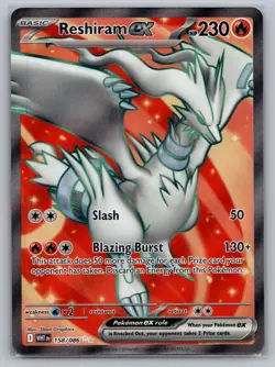Reshiram ex 158/086 Holo Ultra Rare White Flare Pokemon Holo Near Mint - Image 1