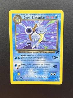 Dark Blastoise 20/82 Team Rocket Regular Black Star Rare WOTC Pokemon TCG - MP - Image 1
