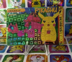 Pokemon Pikachu Holo Prism Vintage Pocket Monsters Vending Sticker 1998 Bandai - Image 4