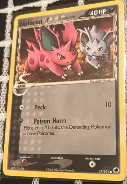 Pokemon TCG Nidoran M Dragon Frontiers 57/101 Common Regular 40 HP English - Image 1