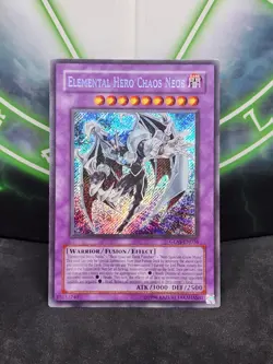 Yugioh Elemental Hero Chaos Neos GLAS-EN036 Secret Rare NM - Image 1