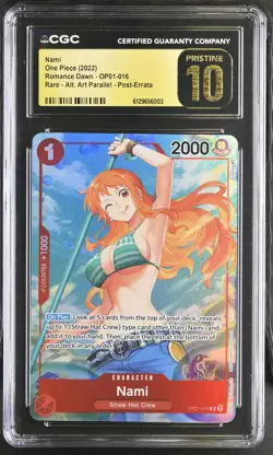2022 One Piece TCG Romance Dawn #OP01-016 Nami CGC Pristine 10 - Image 1
