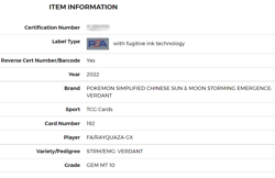 Pokemon S-Chinese Card Sun&Moon Rayquaza GX CSM1bC-192/151 SSR PSA 10 GEM Mint - Image 2