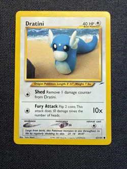Dratini 63/105 Pokemon Neo Destiny Card - LP - Image 1