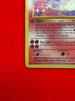 【EX】Pokemon Cards Old Back 1999 Shadowless Charizard 4/102 Pokemon English - Image 5