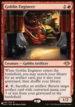 MTG Magic the Gathering Goblin Engineer (50/82) Heads I Win, Tails You Lose NM - Image 1