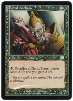 Cabal Archon 2002 Onslaught FOIL Black Uncommon Creature MTG SP - NM AZ1 - Image 1