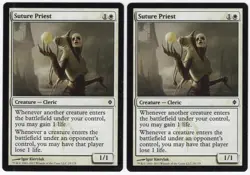 Suture Priest x2 2x 2011 New Phyrexia White Common Creature MTG NM AZ5 - Image 1