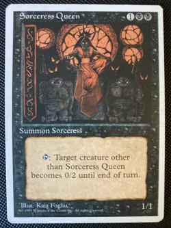 English - MTG Sorceress Queen - Fourth (4th) Edition - Image 1