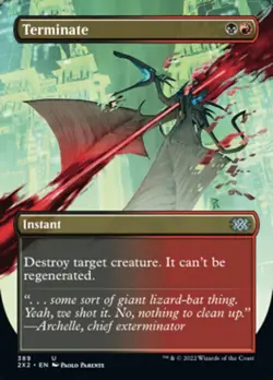 Terminate x1 1x FOIL Borderless Double Masters 2022 NM MTG - Image 1