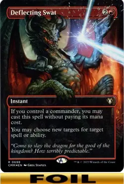 1x - Deflecting Swat - FOIL BORDERLESS #698 - Commander Masters - NM MTG - Image 1