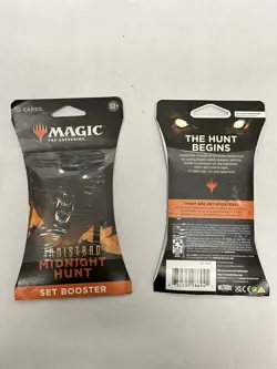 Magic the Gathering - Innistrad Midnight Hunt Set Booster 2 Packs- 12 Cars Each - Image 1