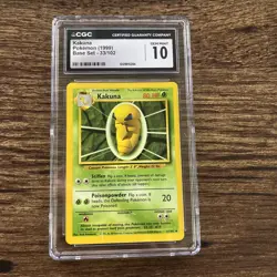 Kakuna Pokemon Base Set 33/102 CGC 10 Gem Mint - Image 1