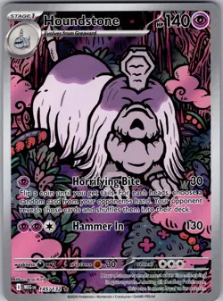 Houndstone 145/132 Illustration Rare Mega Evolution Pokemon Near Mint - Image 1