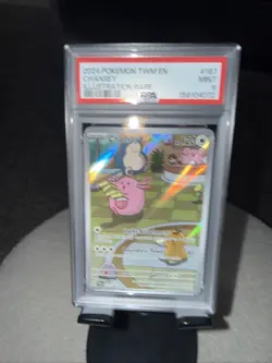 2024 POKEMON TWM EN-TWILIGHT MASQUERADE ILLUSTRATION RARE #187 CHANSEY PSA 9 - Image 1