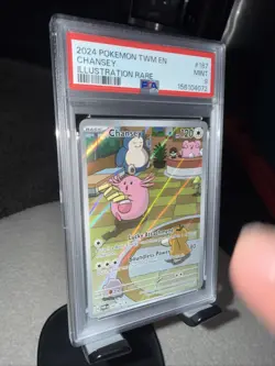 2024 POKEMON TWM EN-TWILIGHT MASQUERADE ILLUSTRATION RARE #187 CHANSEY PSA 9 - Image 3