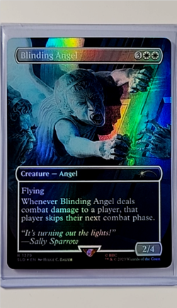 MTG Magic the Gathering SLD Secret Lair Borderless Foil Weeping Blinding Angel - Image 1