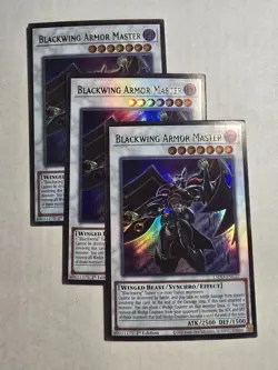 3x Blackwing Armor Master 1st Edition Ultra Rare L5DD-ENC27 Yu-Gi-Oh! - Image 1
