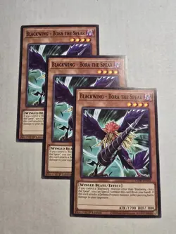3x Blackwing - Bora the Spear 1st Edition Common L5DD-ENC02 Yu-Gi-Oh! - Image 1