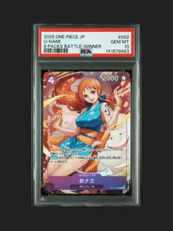 PSA 10 O-Nami ST18-002 8 Packs Battle Winner ONE PIECE Card Japanese - Image 1