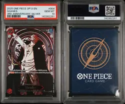 Bandai One Piece CCG Shanks SP #004 3rd Anniversary-Silver PSA 10 2025 - Image 3