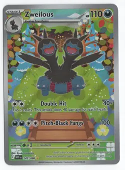 Pokemon TCG Zweilous Full Art White Flare Card 147/086 - Image 1