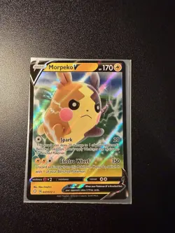 Pokemon Card - Morpeko V 037/072 Shining Fates V Rare Holo Near Mint - Image 1