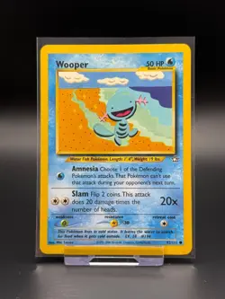 Wooper 82/111 Neo Genesis LP Pokemon Card TCG Vintage WOTC - Image 1