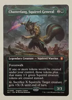 Chatterfang, Squirrel General Borderless - Mythic - Commander: Bloomburrow MTG - Image 1
