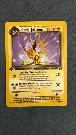 Pokemon Dark Jolteon TCG 1st Edition Team Rocket Non-Holo Card 38/82 - Image 1