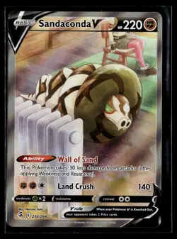 Pokemon TCG SWSH08: Fusion Strike #252/264 Sandaconda V (Alternate Full Art) - Image 1