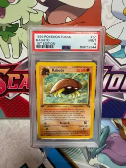 PSA 9 Kabuto 50/62 1st Edition - Fossil - Pokemon TCG - SHIPS FAST - Image 1