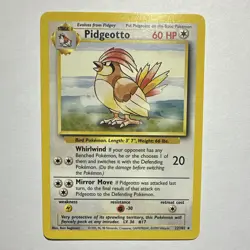 Pokemon Pidgeotto Base Set 22/102 Rare Regular Stage 1 60 HP 1999 EN NM - Image 1