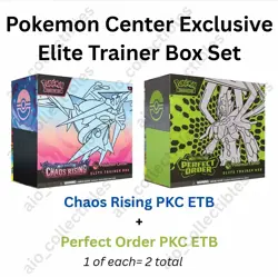 Chaos Rising Pokemon Center ETB + Perfect Order Pokemon Center ETB Set - Image 1