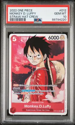 Monkey D. Luffy One Piece Starter Deck St01-Straw Hat Crew 012 NM PSA 10 - Image 1