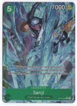 One Piece TCG English OP13-027 Sanji Alt Art Parallel M/NM - Image 1