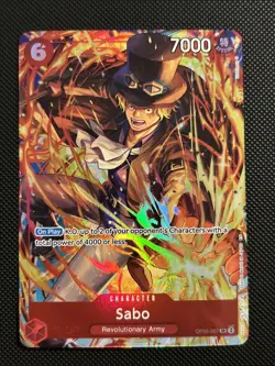 One Piece Illustration Box 5 : Sabo OP05-007 SR Super Rare Alt Art Promo English - Image 1