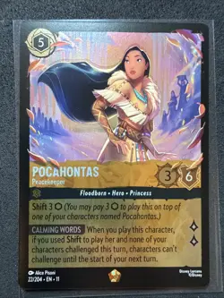 Disney Lorcana Winterspell Pocahontas - Peacekeeper Cold Foil 22/204 Legendary - Image 1
