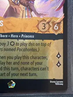 Disney Lorcana Winterspell Pocahontas - Peacekeeper Cold Foil 22/204 Legendary - Image 3