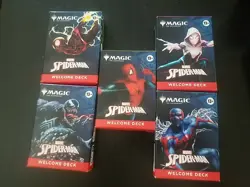 Magic The Gathering x Spider-Man Exclusive Welcome Decks Complete Set NEW - Image 1