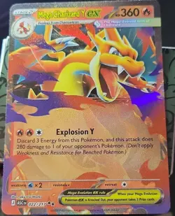 Mega Charizard Y EX 022/217 ASC Double Rare Pokemon Card Ascended Heroes Mint - Image 1